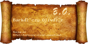 Barkóczy Olivér névjegykártya