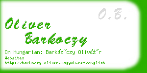 oliver barkoczy business card